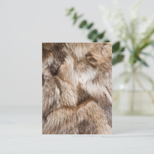 Elegante Pelzstruktur Postkarte (Stehend Vorderseite)