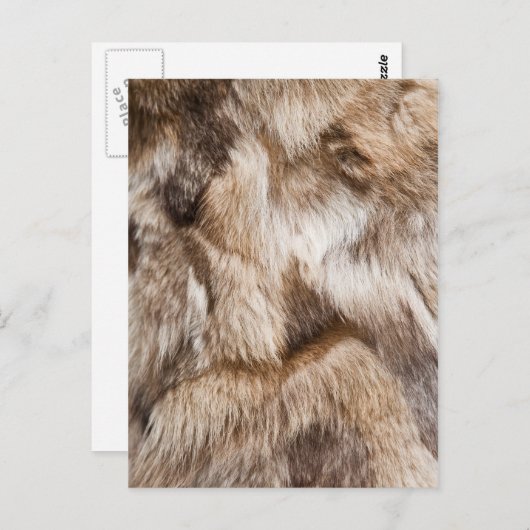 Elegante Pelzstruktur Postkarte (Vorne/Hinten)