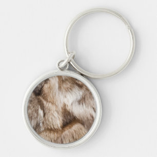 Elegante Pelzstruktur Schlüsselanhänger