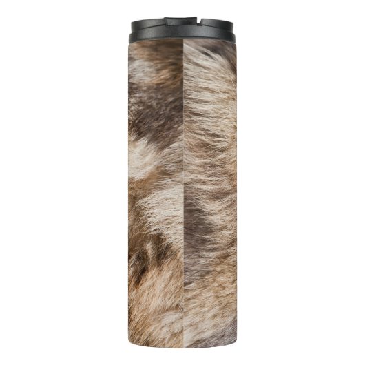 Elegante Pelzstruktur Thermosbecher (Rückseite)