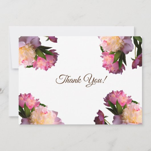 Elegante Penoy Blume Hochzeit RSVP Einladung (Rückseite)