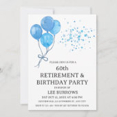 Elegante Pensionierung und Einladung zur Geburtsta (Vorderseite)