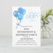 Elegante Pensionierung und Einladung zur Geburtsta (Stehend Vorderseite)