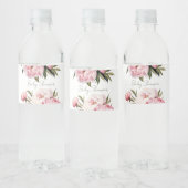 Elegante Peonies Babydusche Wasserflaschenetikett (Flaschen)