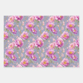 Elegante Peonies Blumengeschenk Geschenkpapier Set (Vorderseite 3)