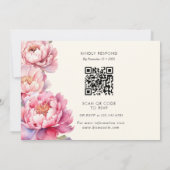 Elegante Peonies blumenmuslimische Nikah Einladung (Rückseite)