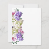 Elegante Peonies Floral 50 Jahre Einladung (Rückseite)