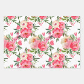Elegante Peonies Floral Geschenkpapier Set (Vorderseite 3)