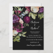 Elegante Peonies Hochzeit Einladung (Vorderseite)