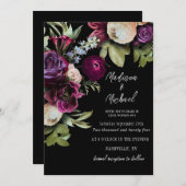 Elegante Peonies Hochzeit Einladung (Vorne/Hinten)