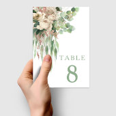 Elegante Peonies Hochzeit Tischnummer