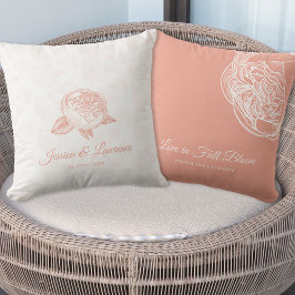 Elegante Peonies Hochzeitdekor Kissen