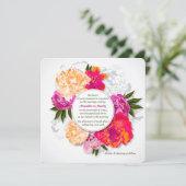 Elegante Peonies Hochzeitseinladung Einladung (Stehend Vorderseite)