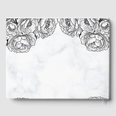 Elegante Peonies Moderne und minimalistische Hochz Gästebuch (Rückseite)