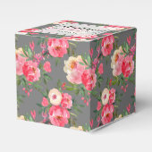 Elegante Peonies on Gray Geschenkschachtel (Vorderseite)