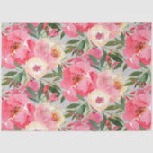 Elegante Peonies on Gray Seidenpapier (Vorderseite)