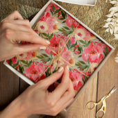 Elegante Peonies on Gray Seidenpapier