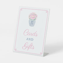 Elegante Peonies Rosa und Blau Hochzeitskarten Ges