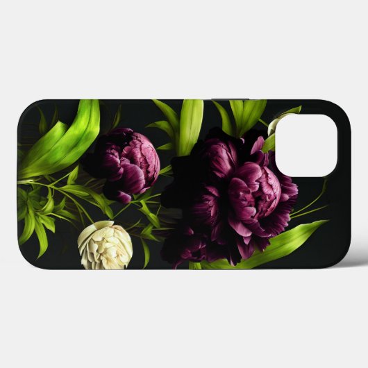 Elegante Peonies & Rose - Fall Case-Mate iPhone Hülle (Rückseite (Horizontal))