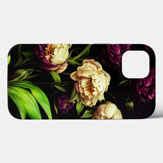 Elegante Peonies & Rose - Fall Case-Mate iPhone Hülle (Rückseite (Horizontal))