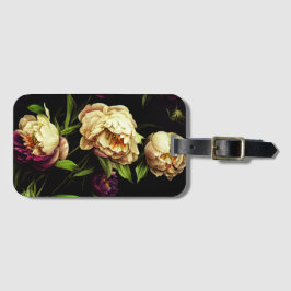 Elegante Peonies & Rose Gepäckanhänger