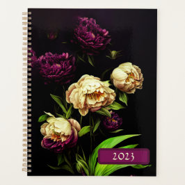 Elegante Peonies & Rose Spiral Bound Planer
