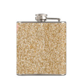 Elegante Peonies und Gold Glitzer Bridesmaid Flask Flachmann (Rückseite)