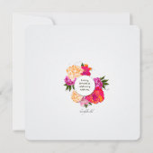 Elegante Peonies Verlobung Einladung (Rückseite)