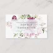 Elegante Peonies Visitenkarte (Vorderseite)