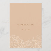 Elegante Peonies Wedding Seating Chart Card Karte (Rückseite)