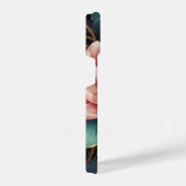 Elegante Peony Blossom Botanische Kunst, Dichtung iPhone Hülle (Rechte Seite)