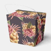 Elegante Peony-Blume auf Lila Brown Geschenkschachtel (Rückseite)