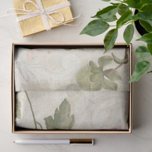 Elegante Peony Blume Butterfly Ephemera Decoupage Seidenpapier (Geschenk)