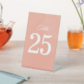 Elegante Peony Blume Wedding Tischnummer Sockelschild (In SItu)