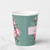 Elegante Peony Bouquet Pappbecher (Rechts)