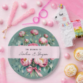 Elegante Peony Bouquet Pappteller (Party)