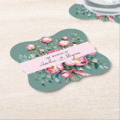 Elegante Peony Bouquet Untersetzer (angewinkelt)