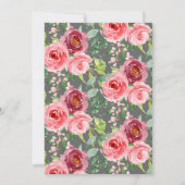 Elegante Peony Floral Birthday Tea Einladung (Rückseite)