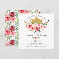 Elegante Peony Floral Birthday Tea Einladung