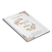 Elegante Peony Lily Rose Wedding Notizblock (Rechte Seite)