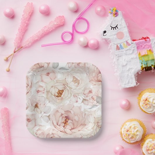 Elegante Peony Paper-Teller Pappteller (Party)