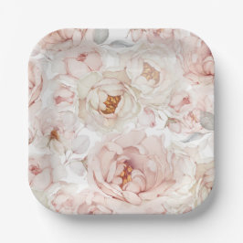 Elegante Peony Paper-Teller Pappteller