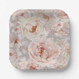 Elegante Peony Paper-Teller Pappteller