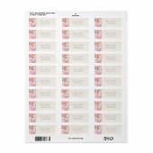 Elegante Peony Return Address Label (Vorne)