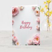 Elegante Peony-Script-Geburtstagskarte Karte (Gelbe Blume)