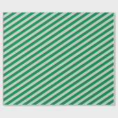 Elegante Peppermint Grüne Candy Cane Streifen Geschenkpapier (Flach)