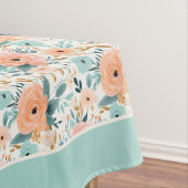 Elegante Perennial Liebe Blumenmuster Personalisie Tischdecke (Beispiel)