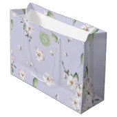 Elegante Periwinkle Spring Wasserfarben Große Geschenktüte (Vorderseite Schrägansicht)