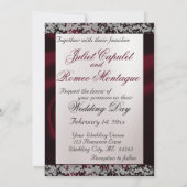 Elegante Perle, Burgund Ribbon & Sparkle 2 Einladung (Rückseite)