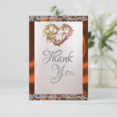 Elegante Perle, Kupferband & Sparkle Dankeskarte (Stehend Vorderseite)